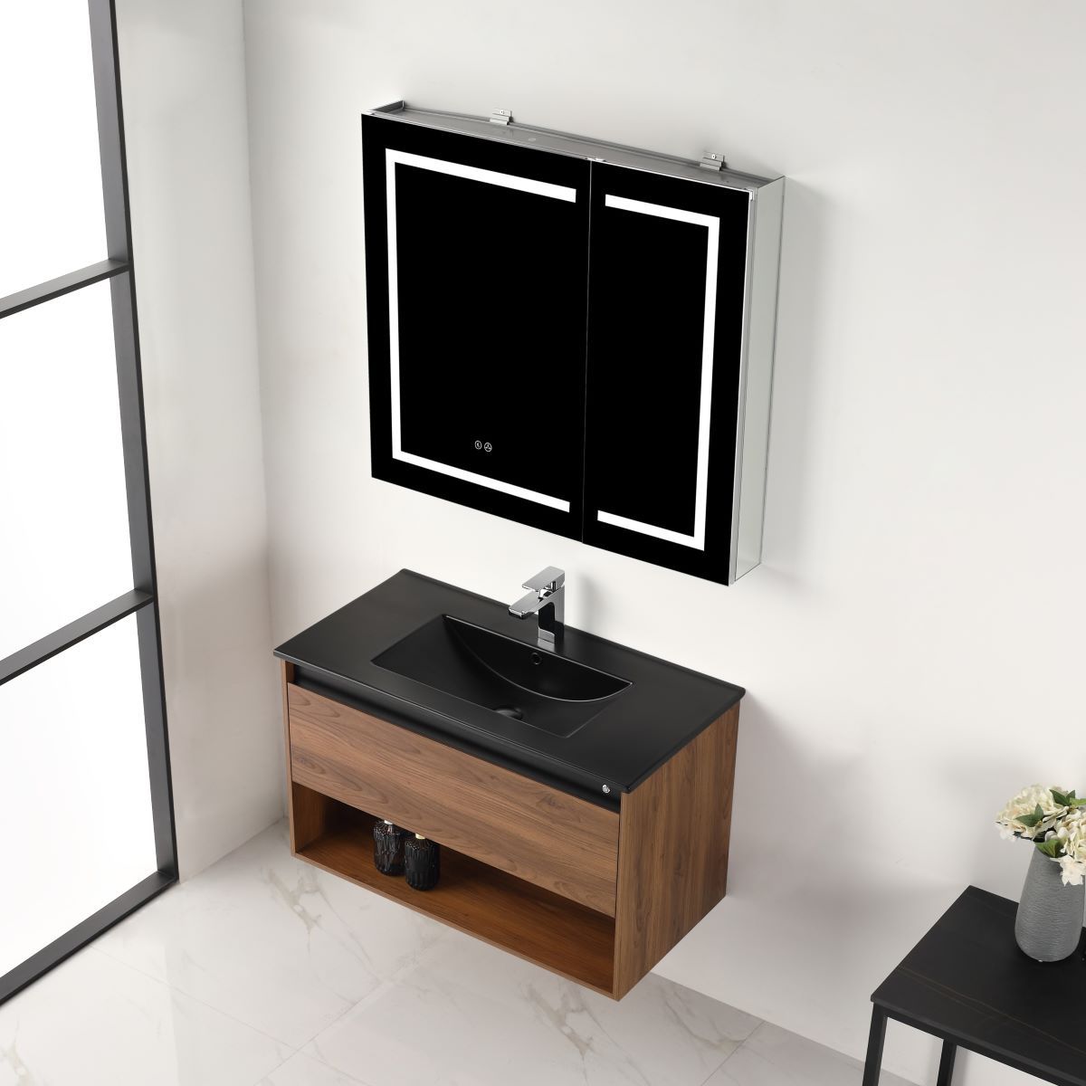 Bergen 36″ Vanity (Dual LED Illuminated) - Shop at Home Craft Studio - 11
