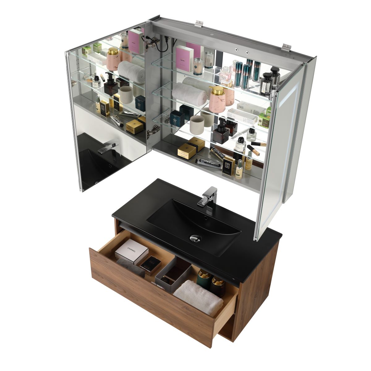 Bergen 36″ Vanity (Dual LED Illuminated) - Shop at Home Craft Studio - 13