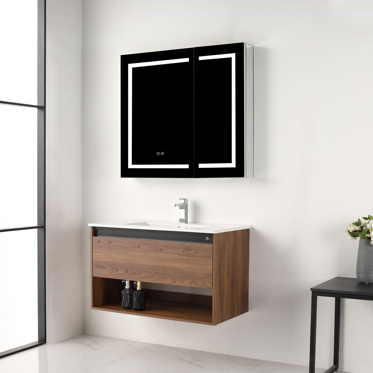 Bergen 36″ Vanity (Dual LED Illuminated) - Shop at Home Craft Studio - 16