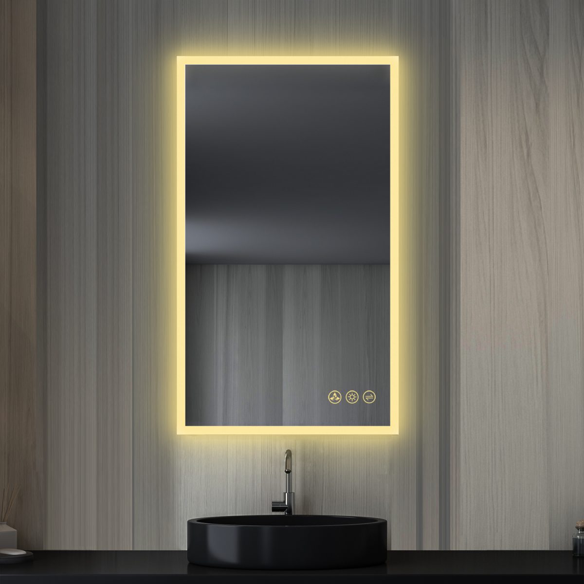 Beta 21″x36″ LED Mirror with Frosted Sides - Shop at Home Craft Studio - 2