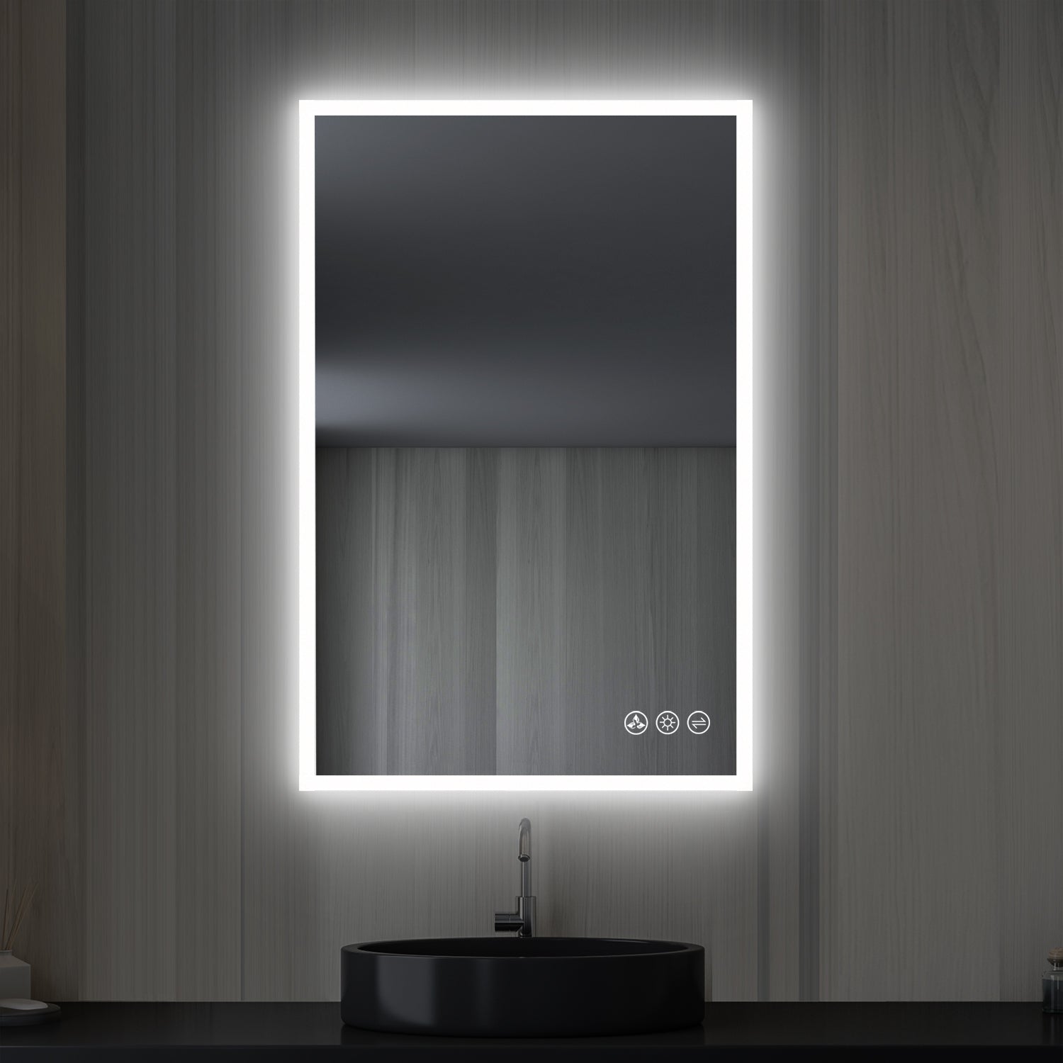 Beta 24″x36″ LED Mirror with Frosted Sides - Shop at Home Craft Studio - 1