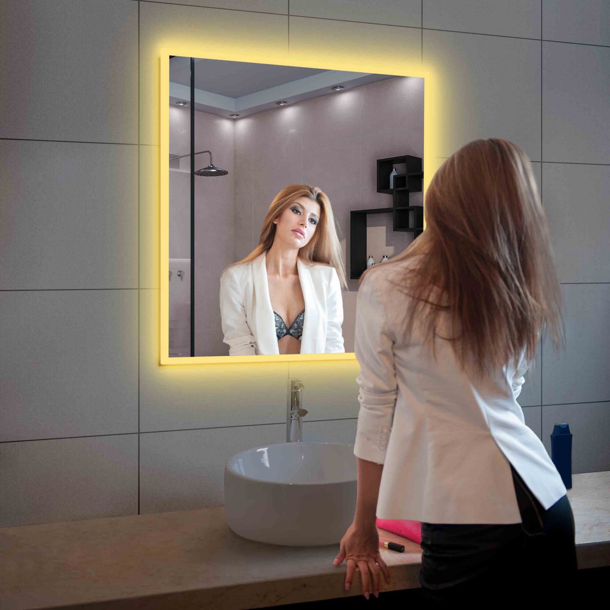 Beta 30″x36″ LED Mirror with Frosted Sides - Shop at Home Craft Studio - 9