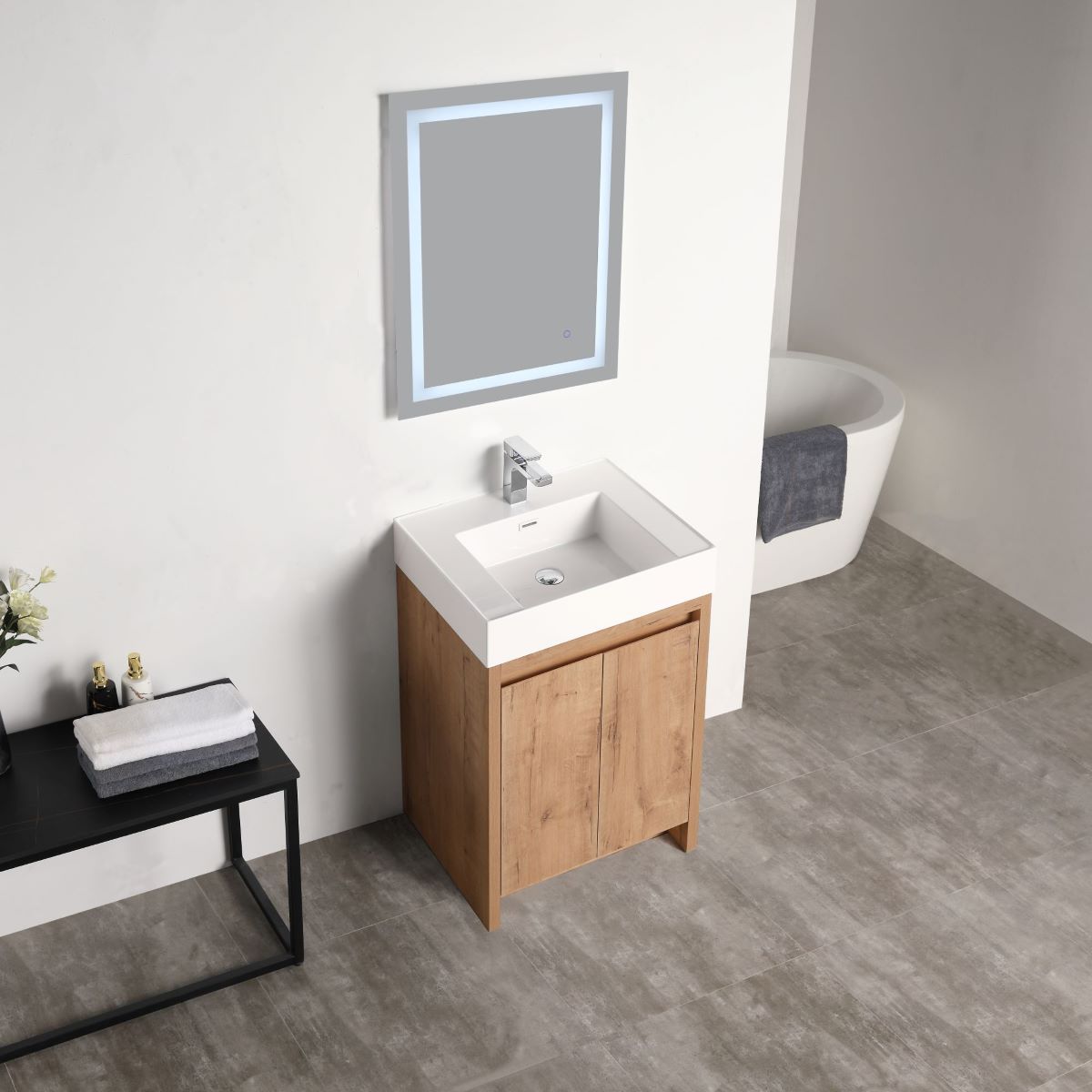 Capri 24″ Vanity (Dual LED Illuminated) - Shop at Home Craft Studio - 3