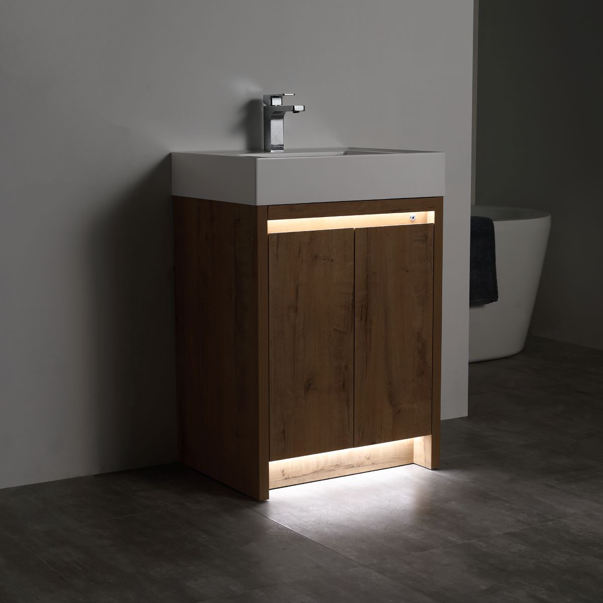 Capri 24″ Vanity (Dual LED Illuminated) - Shop at Home Craft Studio - 9