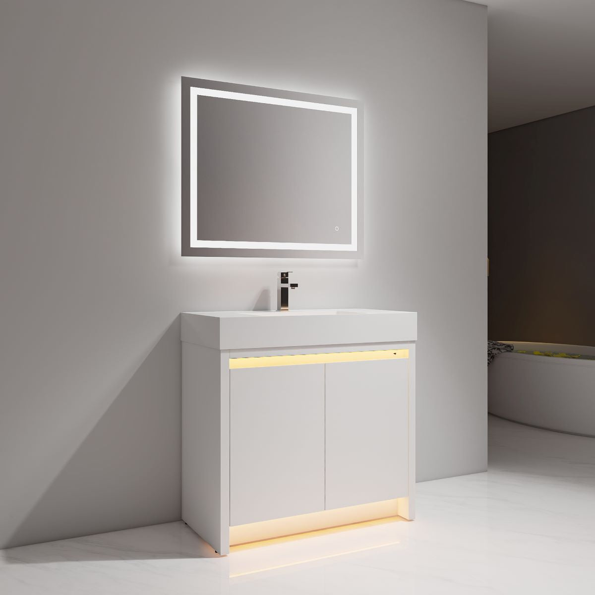 Capri 36″ Vanity (Dual LED Illuminated) - Shop at Home Craft Studio - 2
