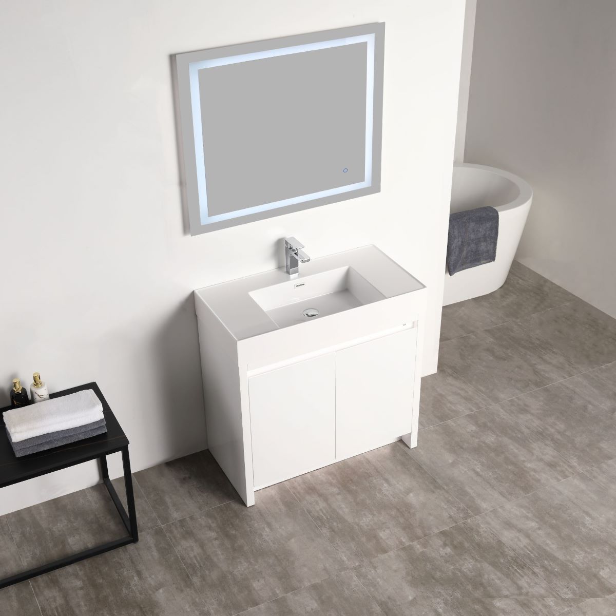 Capri 36″ Vanity (Dual LED Illuminated) - Shop at Home Craft Studio - 3