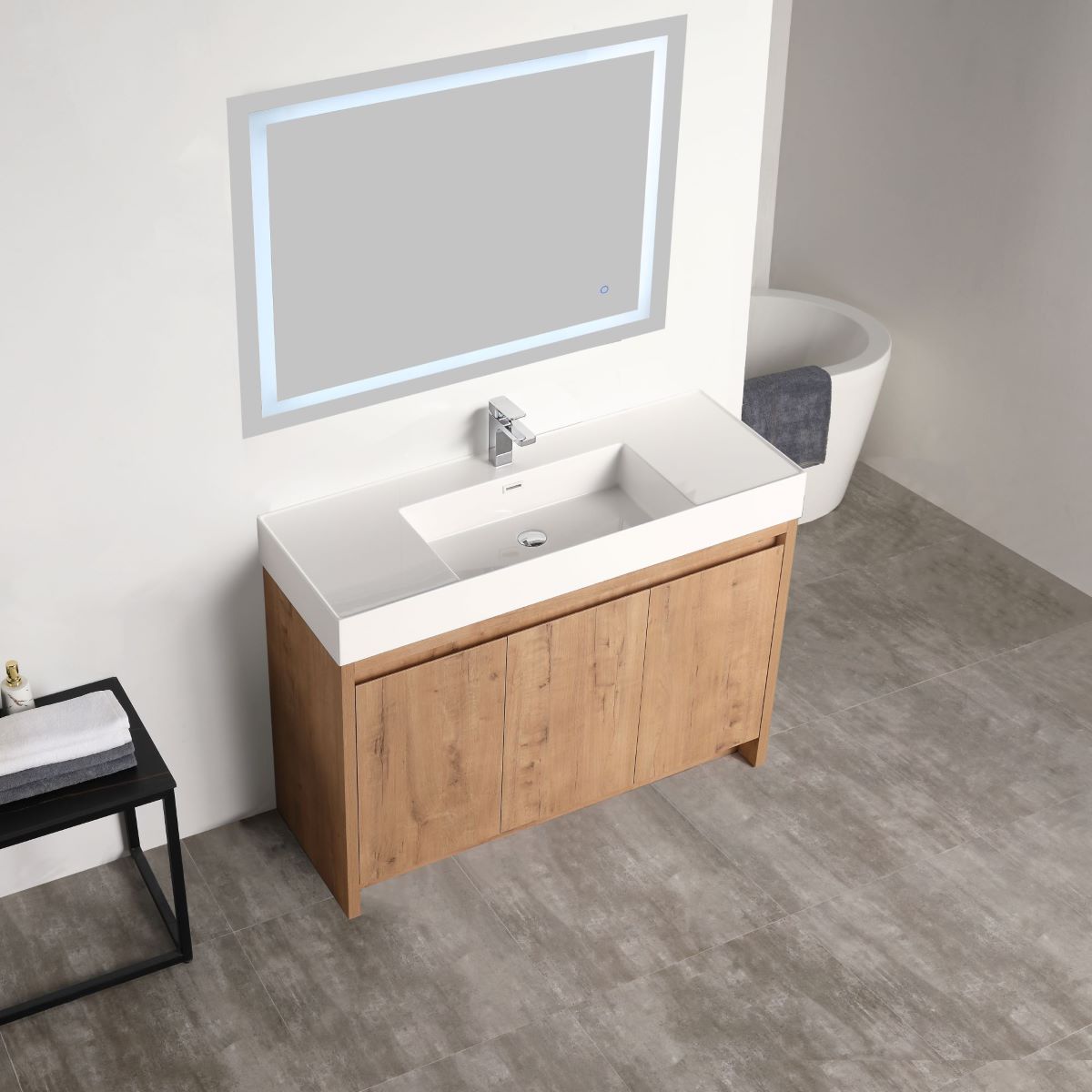 Capri 48″ Vanity (Dual LED Illuminated) - Shop at Home Craft Studio - 3