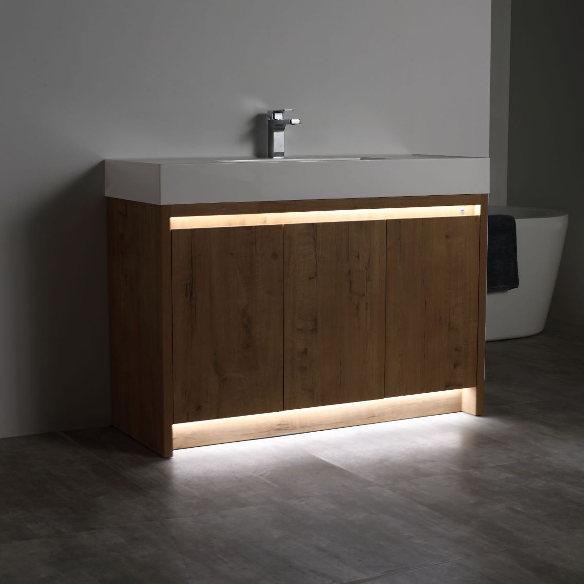 Capri 48″ Vanity (Dual LED Illuminated) - Shop at Home Craft Studio - 5