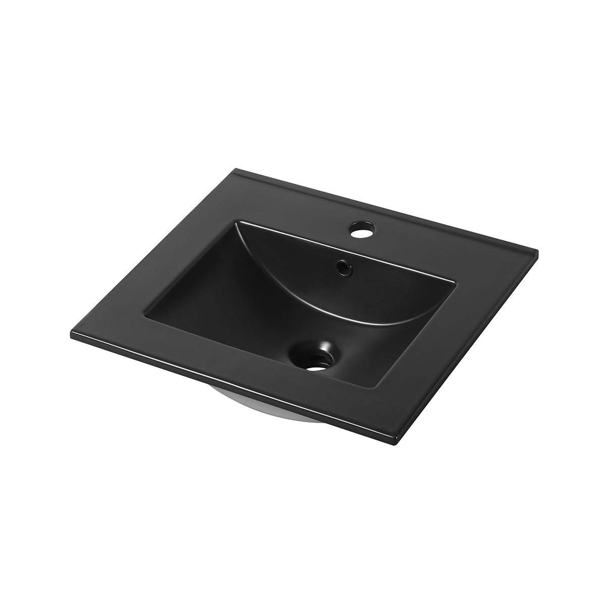Ceramic Basin 20″ X 18″ Top-Mount Square Matte Black- C04 2018 MB - Shop at Home Craft Studio - 1