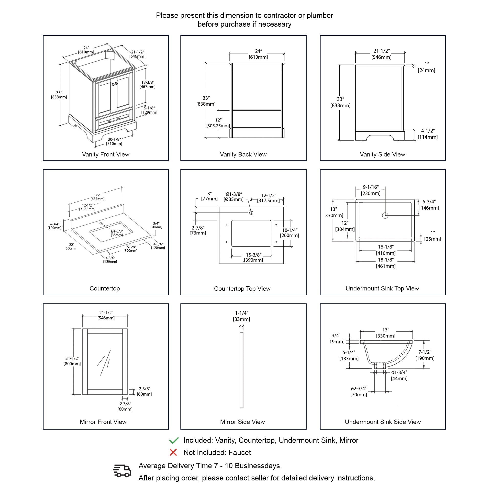 Copenhagen 24″ Vanity - Shop at Home Craft Studio - 12