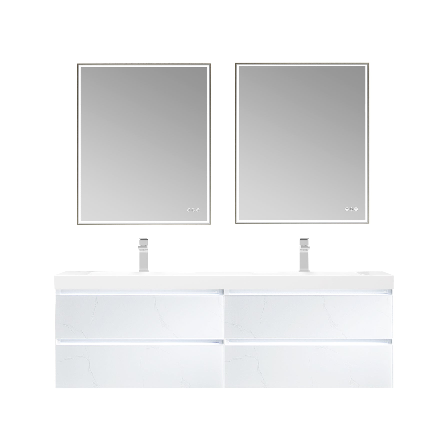Jena 72 Inch Vanity(LED Illuminated) - Shop at Home Craft Studio - 1