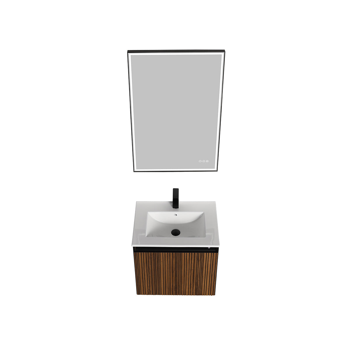 Lille – 24 Inch Vanity – Brown Walnut Strip - Shop at Home Craft Studio - 14