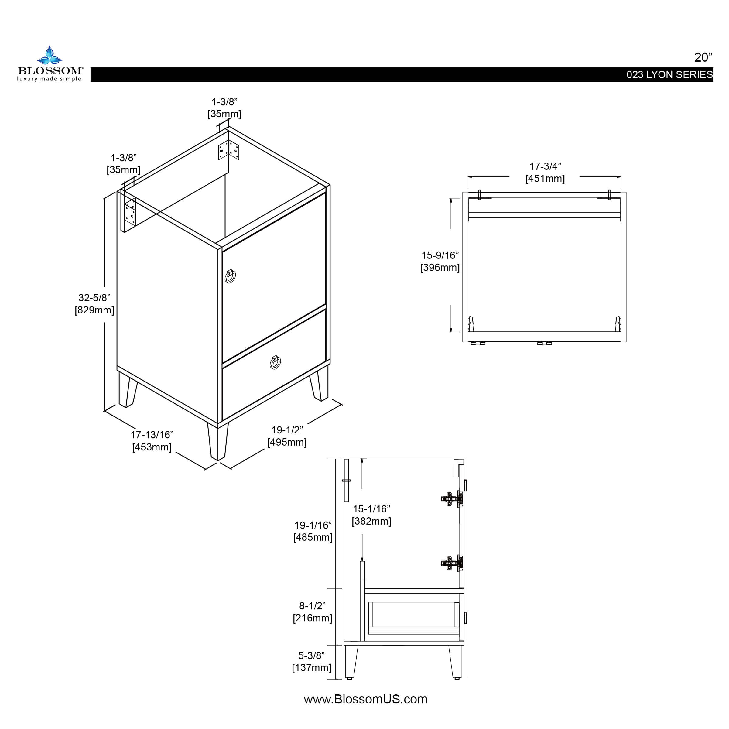 Lyon 20 Inch Vanity - Shop at Home Craft Studio - 6