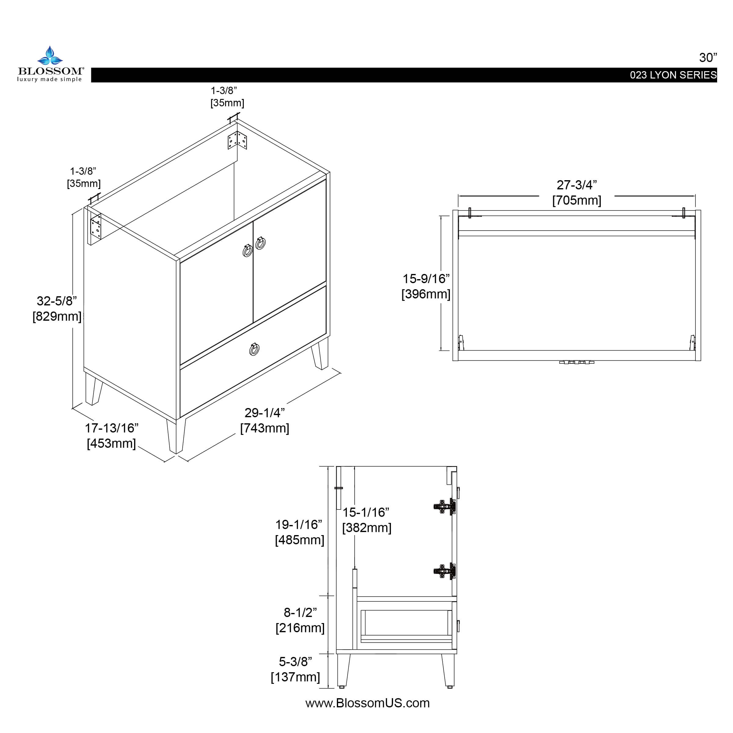 Lyon 30 Inch Vanity - Shop at Home Craft Studio - 6