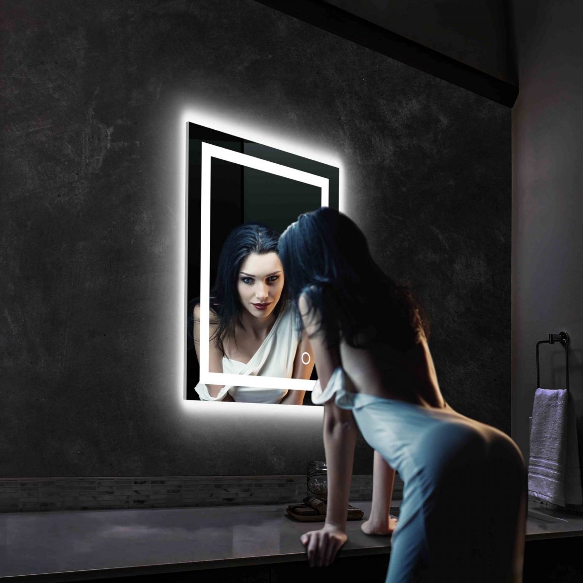 Lyra 24 x 30 Inch LED Mirror - Shop at Home Craft Studio - 10