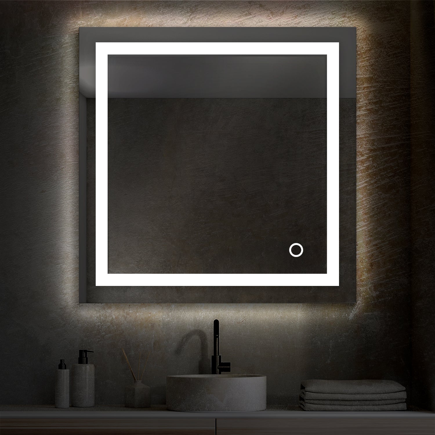 Lyra 30 x 30 Inch LED Mirror - Shop at Home Craft Studio - 5