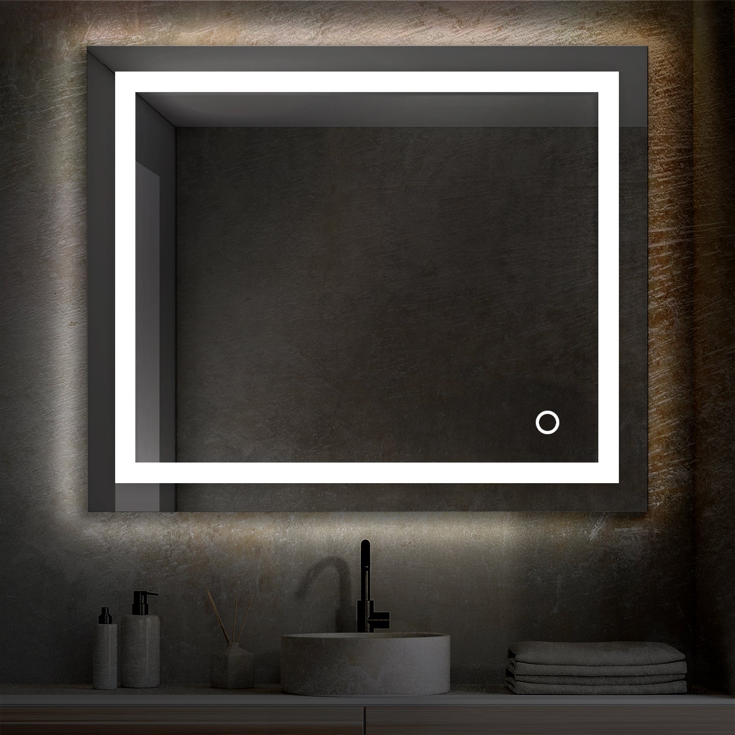 Lyra 36 x 30 Inch LED Mirror - Shop at Home Craft Studio - 5