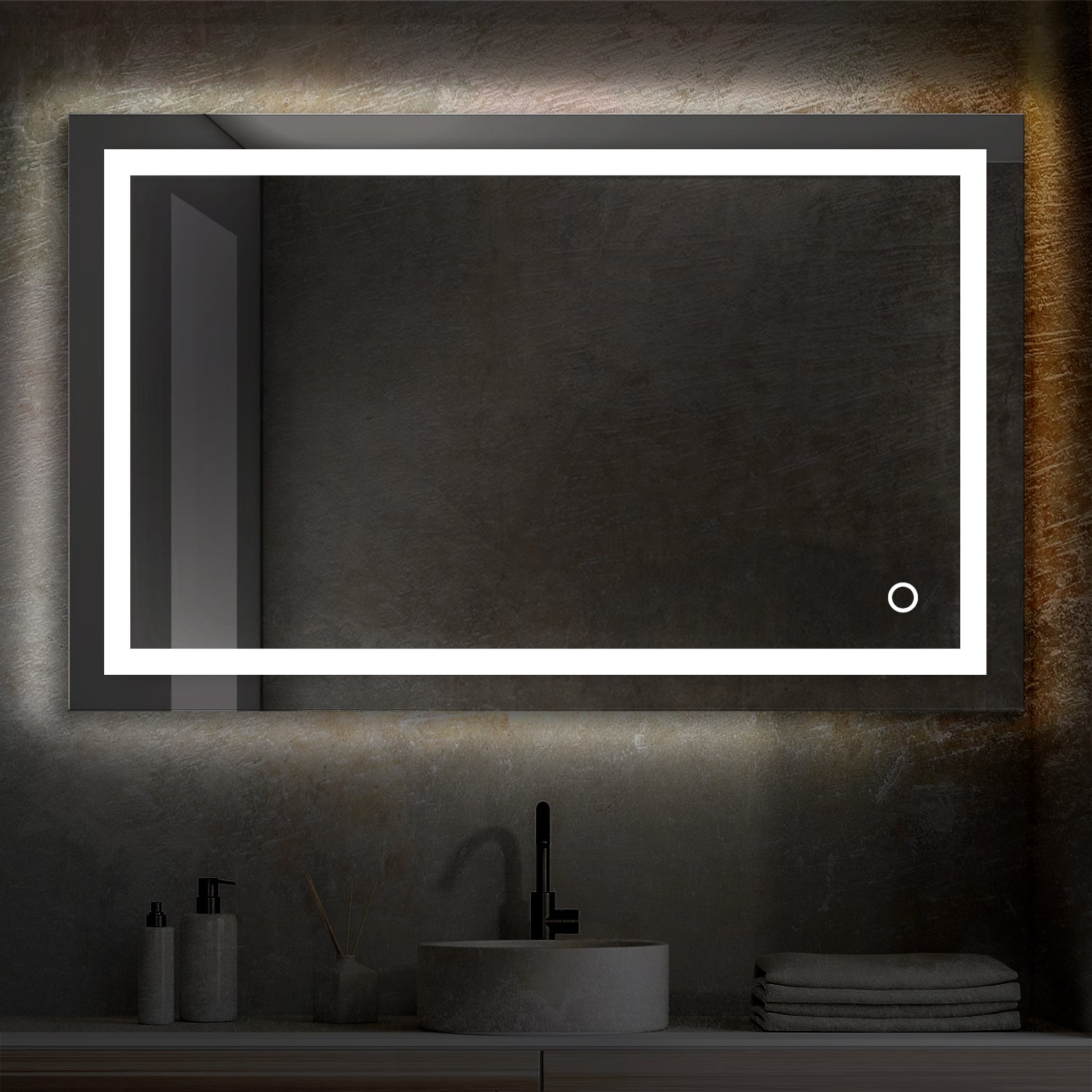 Lyra 48 x 30 Inch LED Mirror - Shop at Home Craft Studio - 5