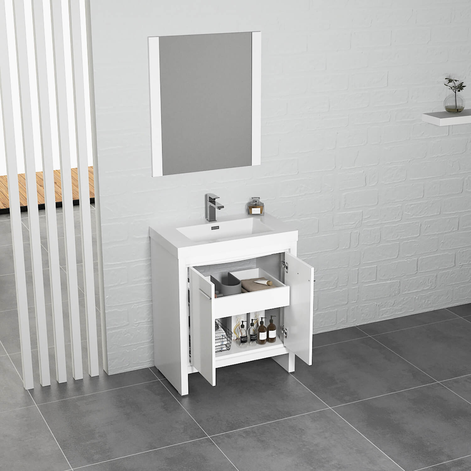 Milan 30 Inch Vanity - Shop at Home Craft Studio - 2