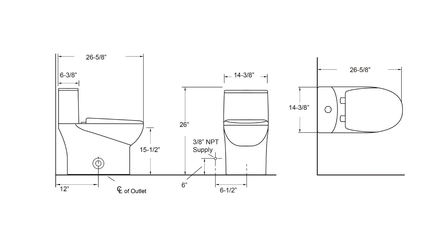 One Piece Toilet T9 02 - Shop at Home Craft Studio - 16