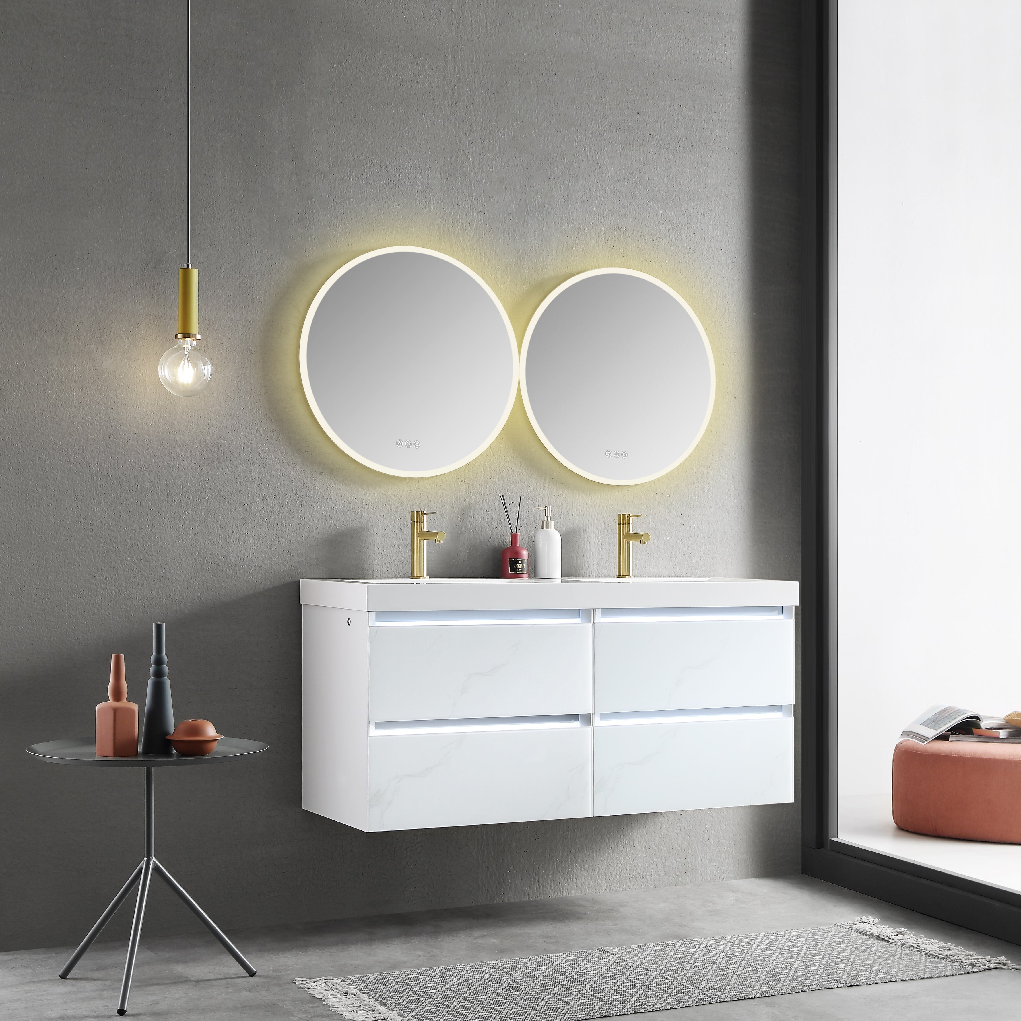 Orion 32″ Round LED Mirror with Frosted Side - Shop at Home Craft Studio - 20
