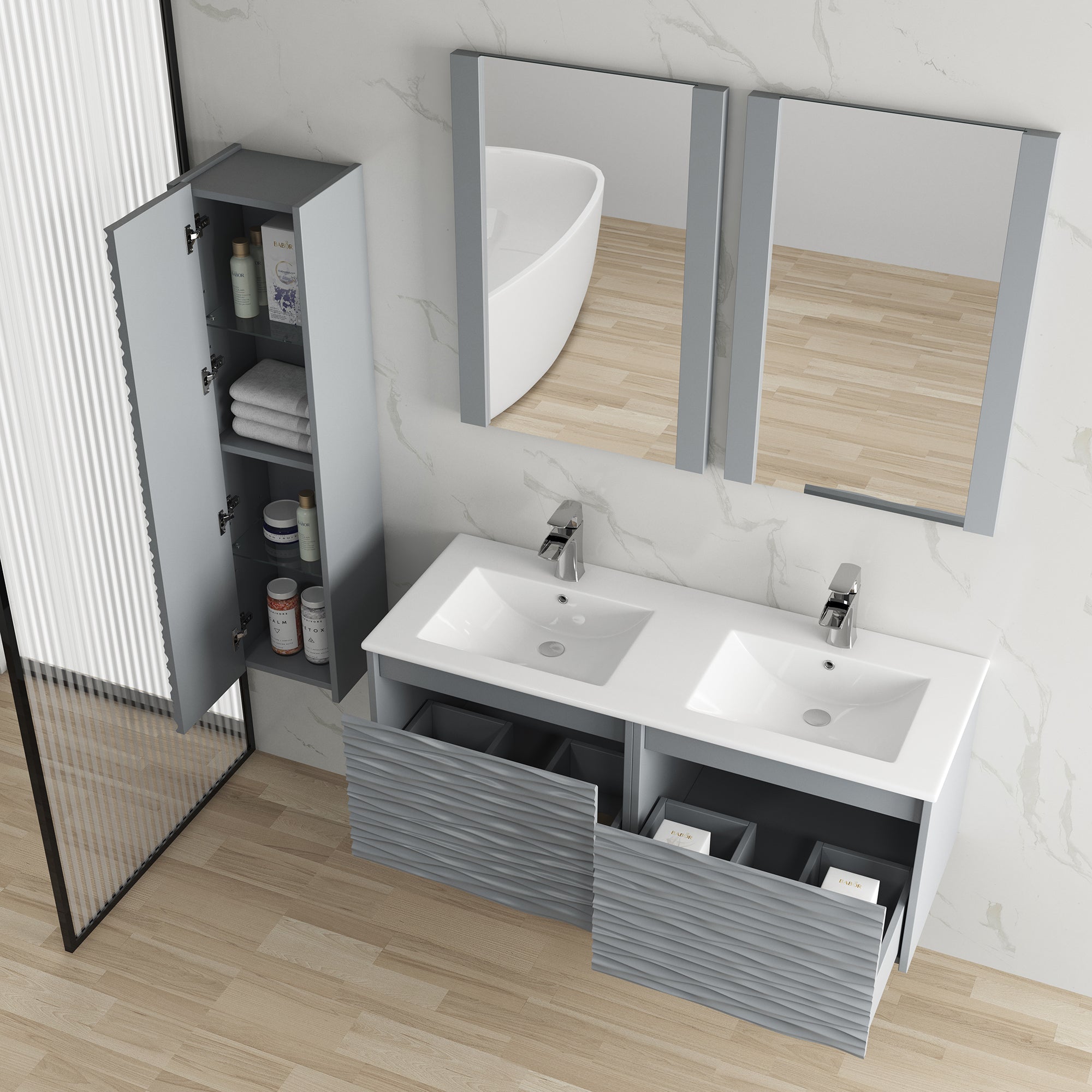 Paris 48 Inch Vanity - Shop at Home Craft Studio - 3