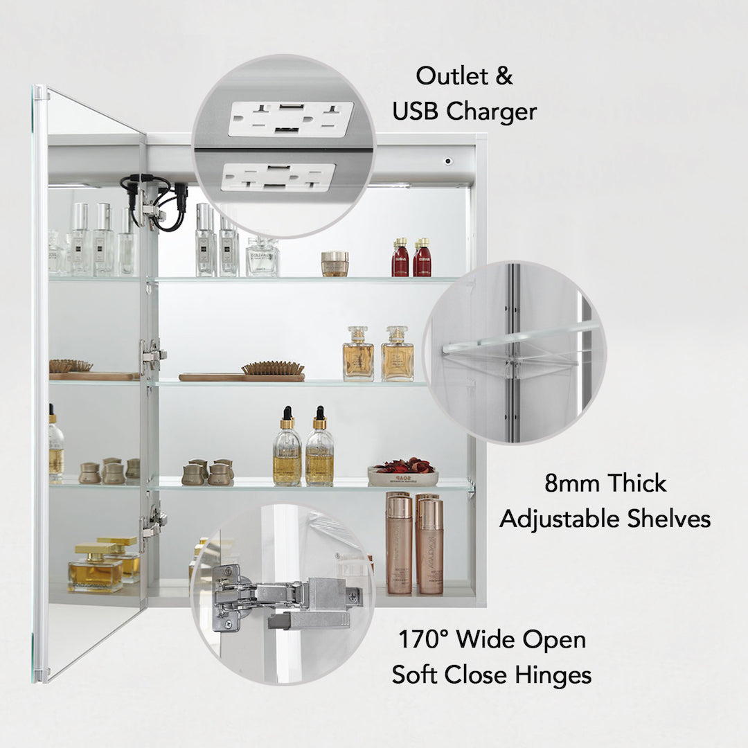 Pillar – 20 Inches LED Medicine Cabinet - Shop at Home Craft Studio - 3