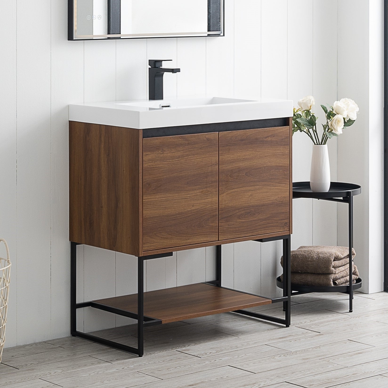 Porto 30″ Combo: Vanity with Acrylic Sink - Shop at Home Craft Studio - 1