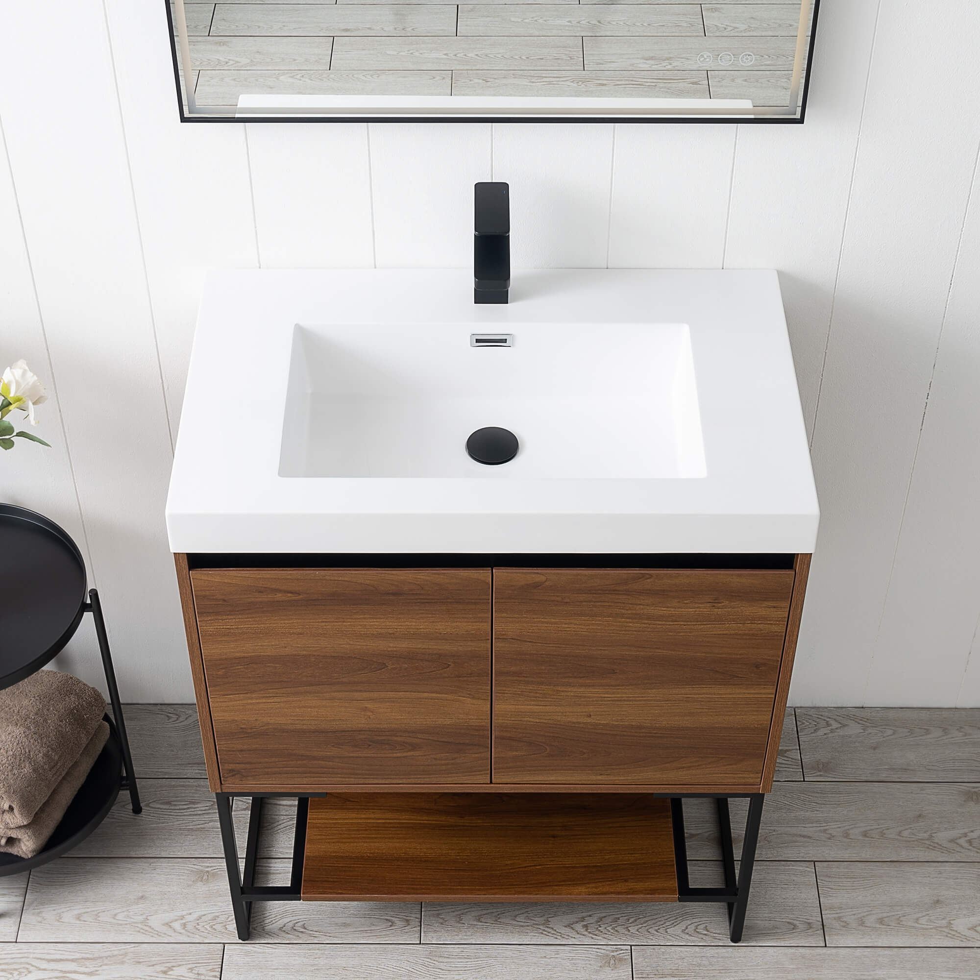 Porto 30″ Combo: Vanity with Acrylic Sink - Shop at Home Craft Studio - 6