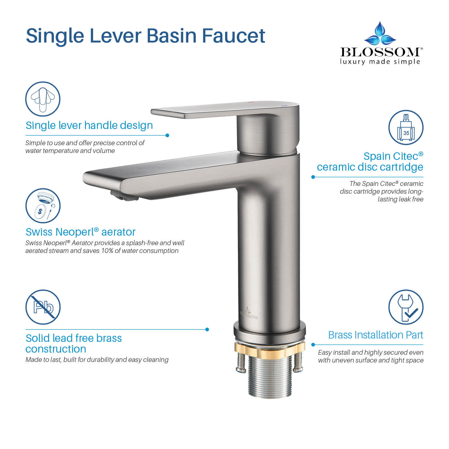Single Handle Lavatory Faucet – F01 102 - Shop at Home Craft Studio - 6