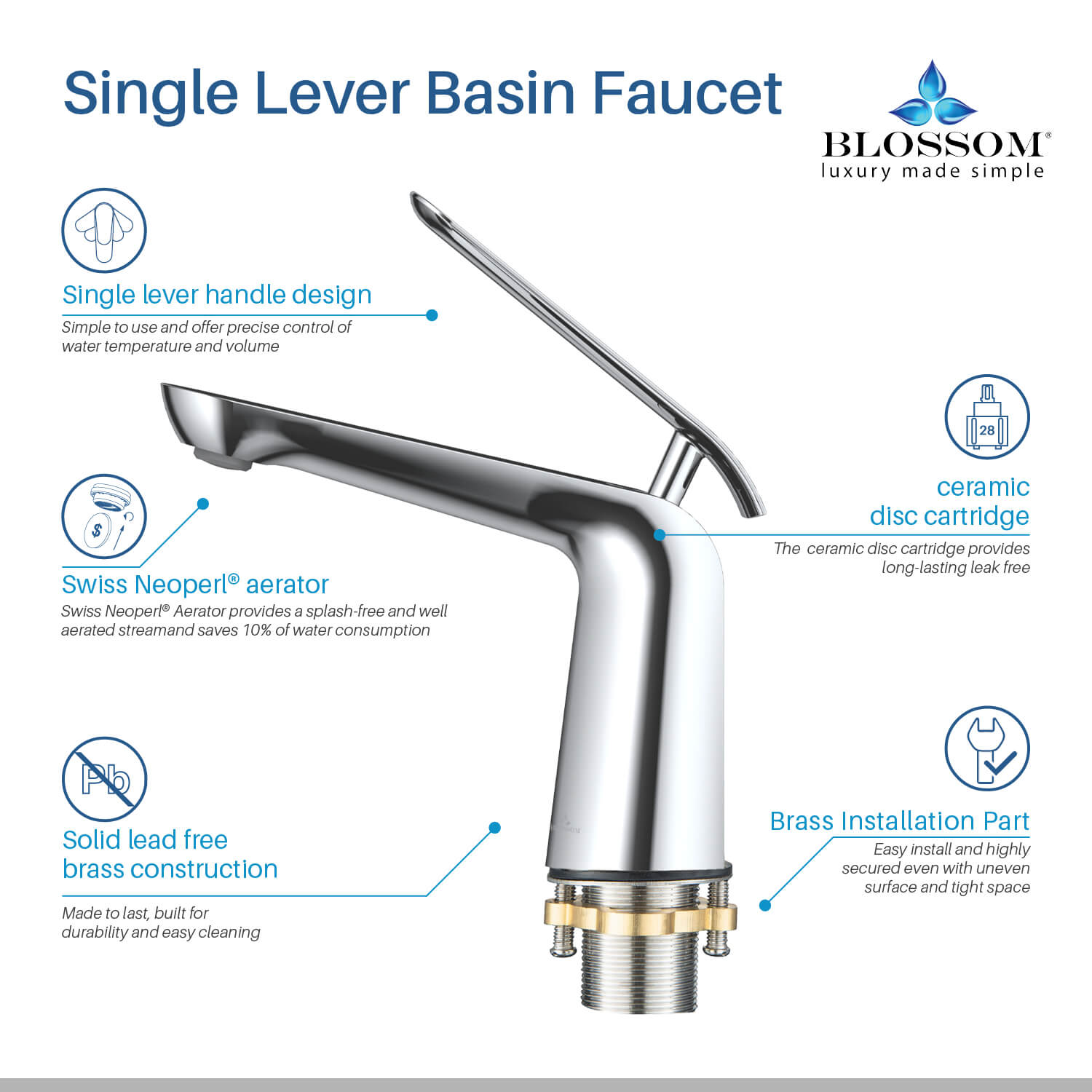 Single Handle Lavatory Faucet – F01 106 - Shop at Home Craft Studio - 4