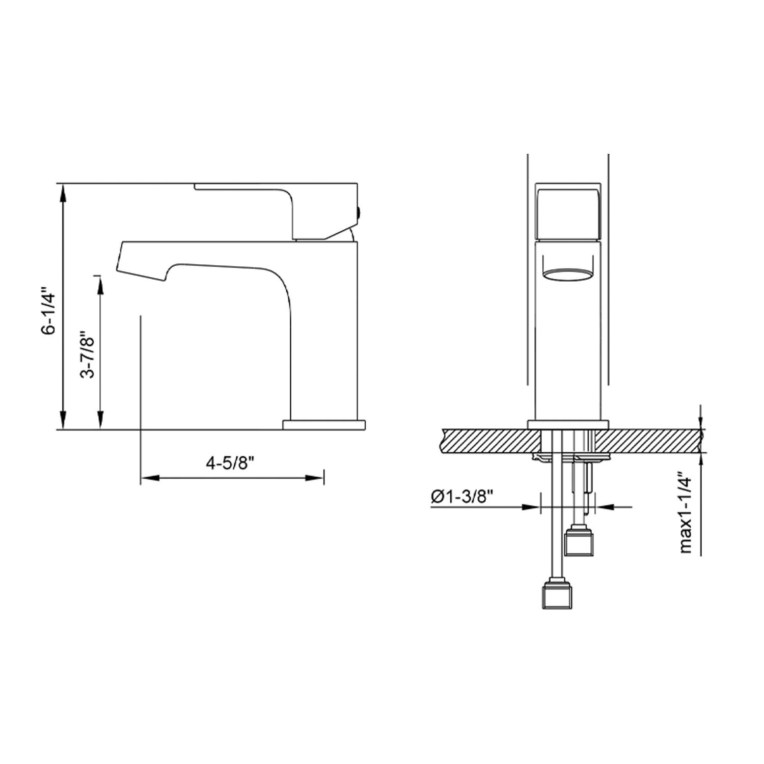 Single Handle Lavatory Faucet – F01 302 - Shop at Home Craft Studio - 2