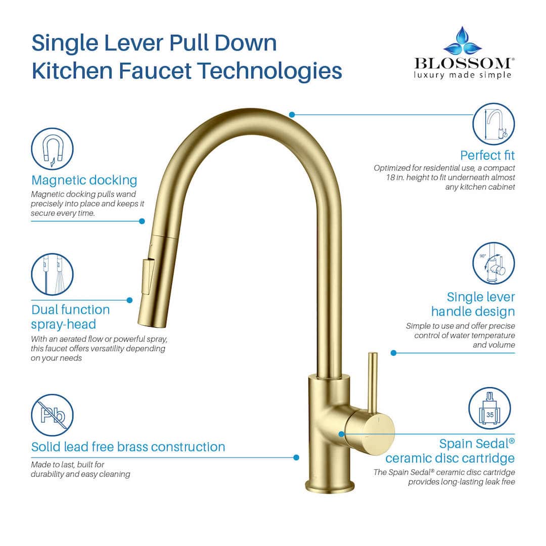Single Handle Pull Down Kitchen Faucet – F01 206 - Shop at Home Craft Studio - 4