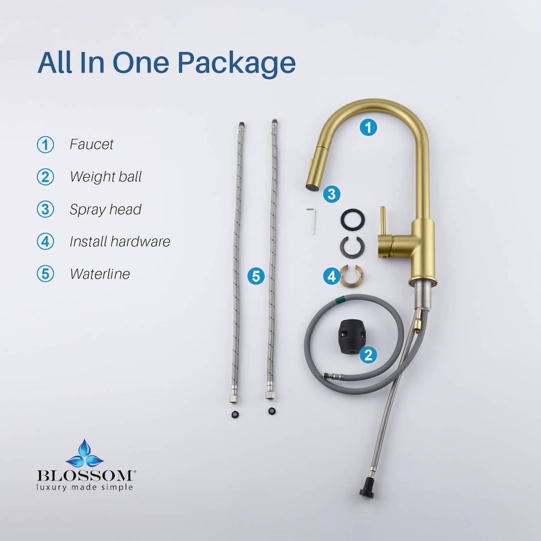 Single Handle Pull Down Kitchen Faucet – F01 206 - Shop at Home Craft Studio - 9