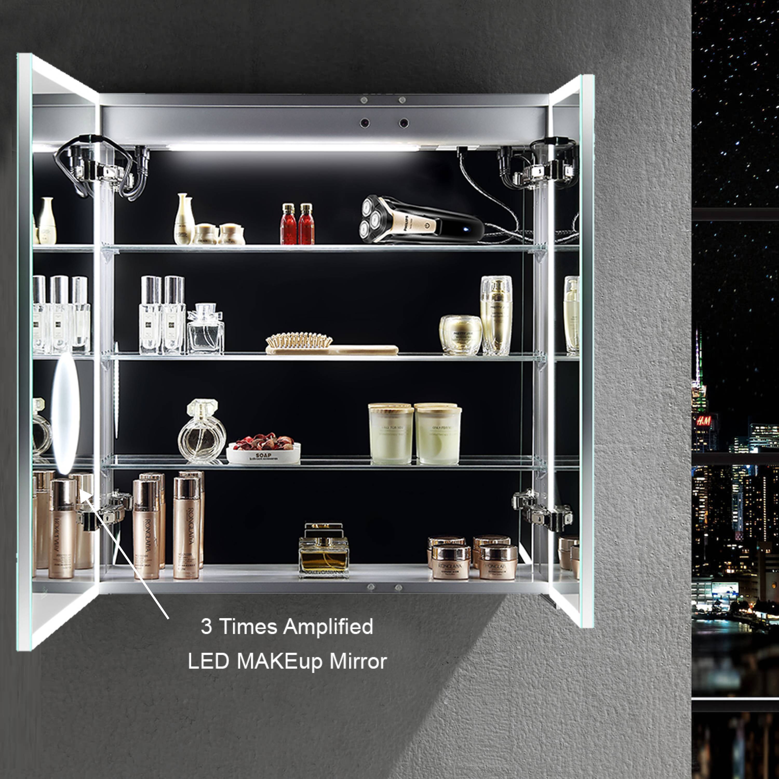 Sirius – 30 Inches LED Medicine Cabinet with Clock - Shop at Home Craft Studio - 5