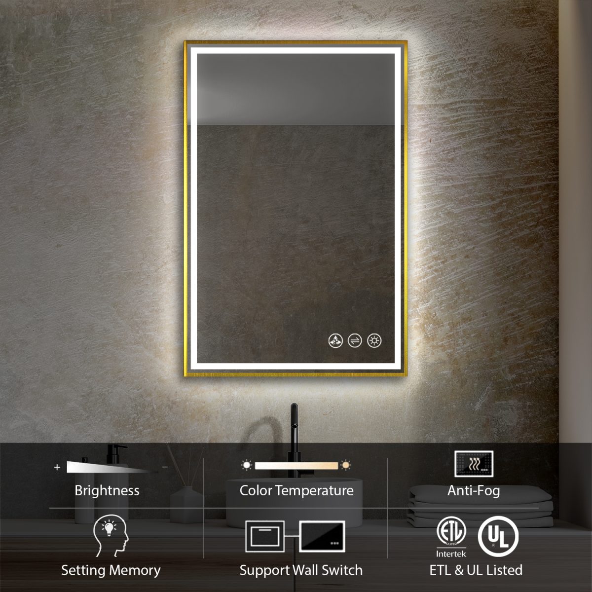 Stellar 24 Inch LED Mirror - Shop at Home Craft Studio - 2