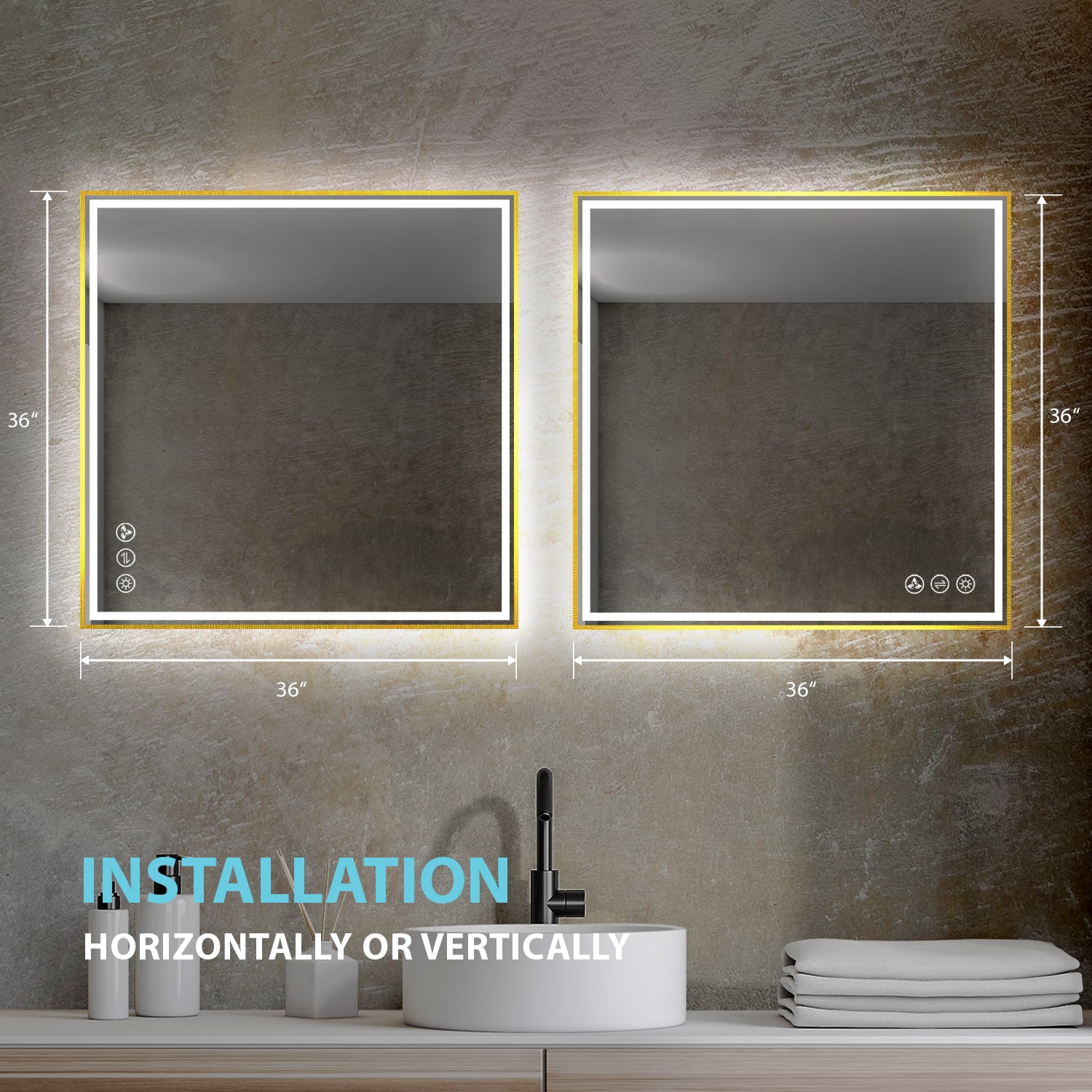 Stellar 36 Inch LED Mirror - Shop at Home Craft Studio - 5