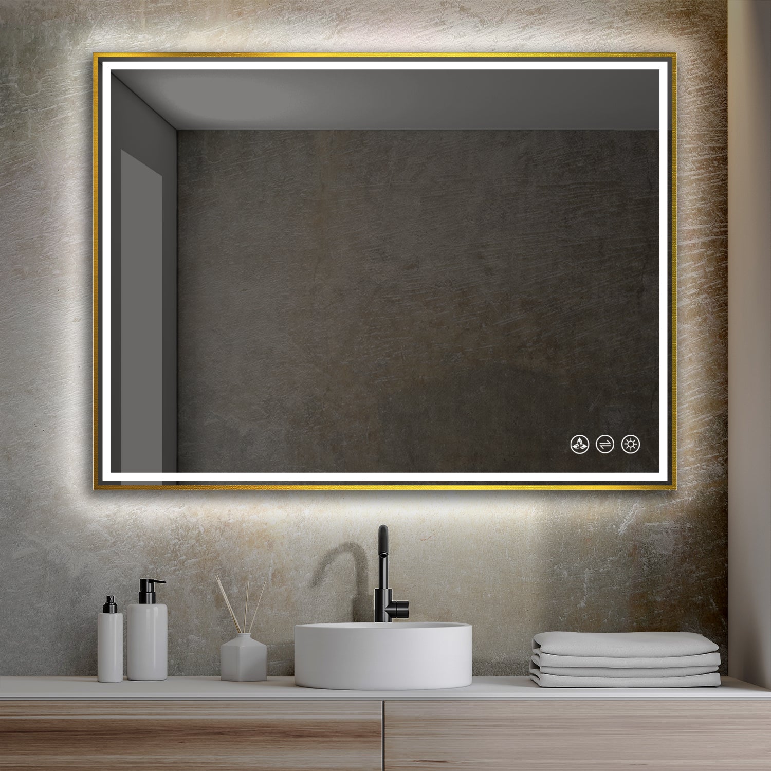Stellar 48 x 30 Inch LED Mirror - Shop at Home Craft Studio - 6
