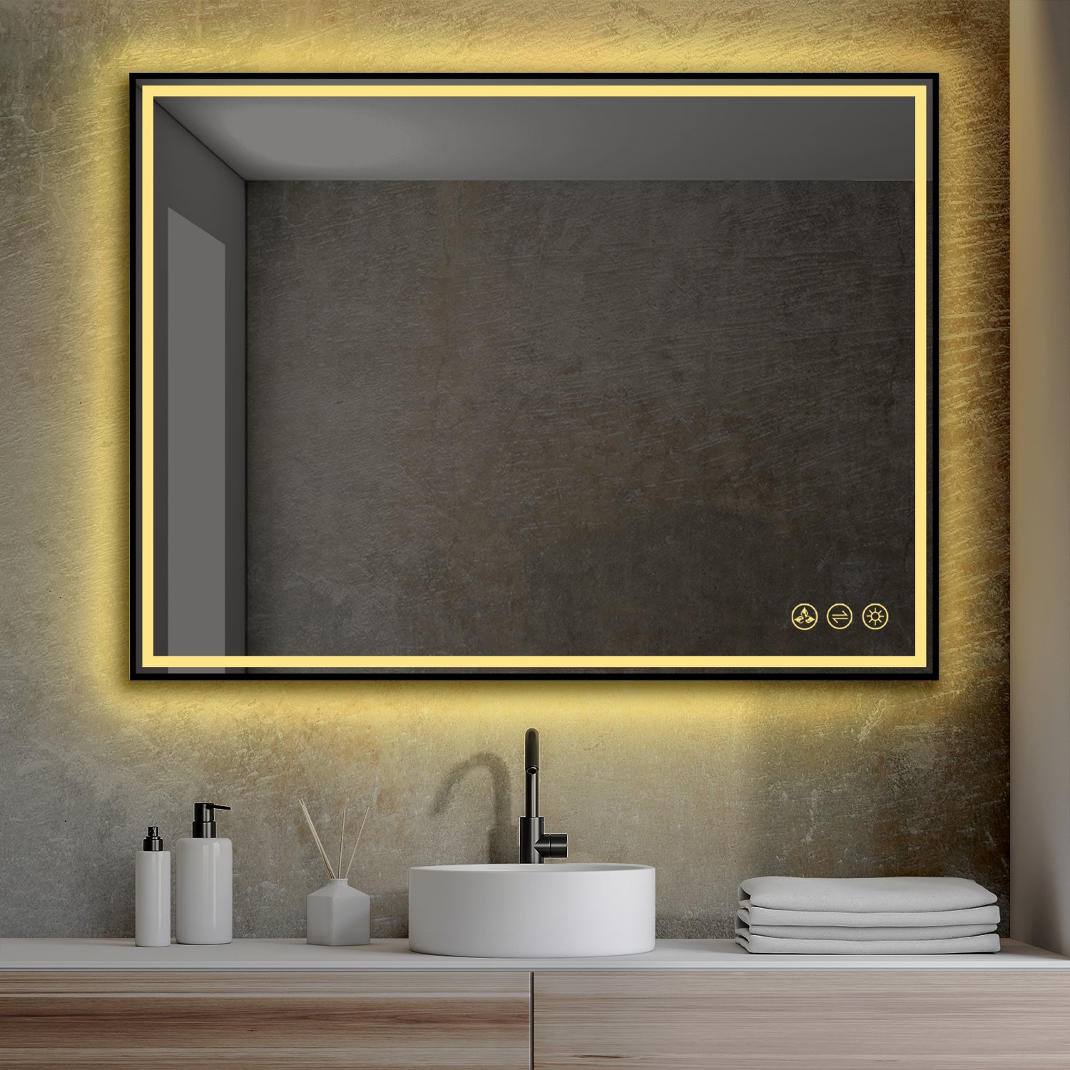 Stellar 48 x 30 Inch LED Mirror - Shop at Home Craft Studio - 2