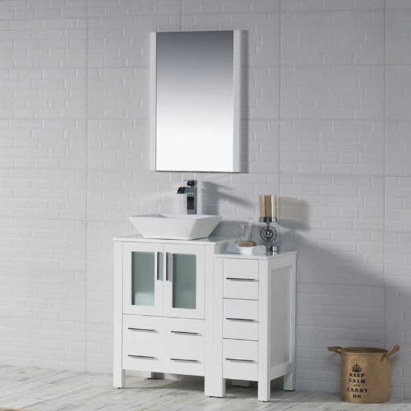 Sydney 36 Inch Vanity with Side Cabinet - Shop at Home Craft Studio - 9
