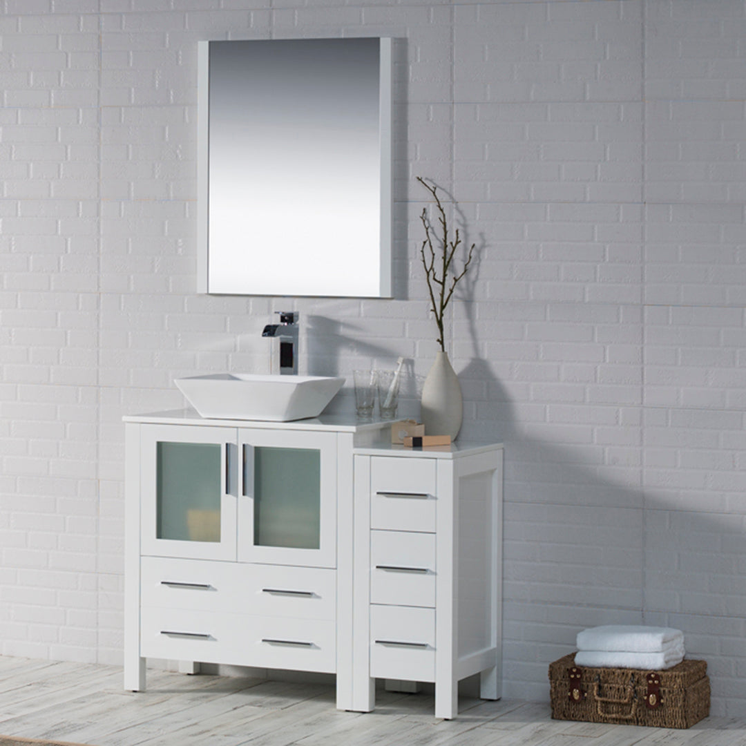 Sydney 42 Inch Vanity with Side Cabinet - Shop at Home Craft Studio - 4