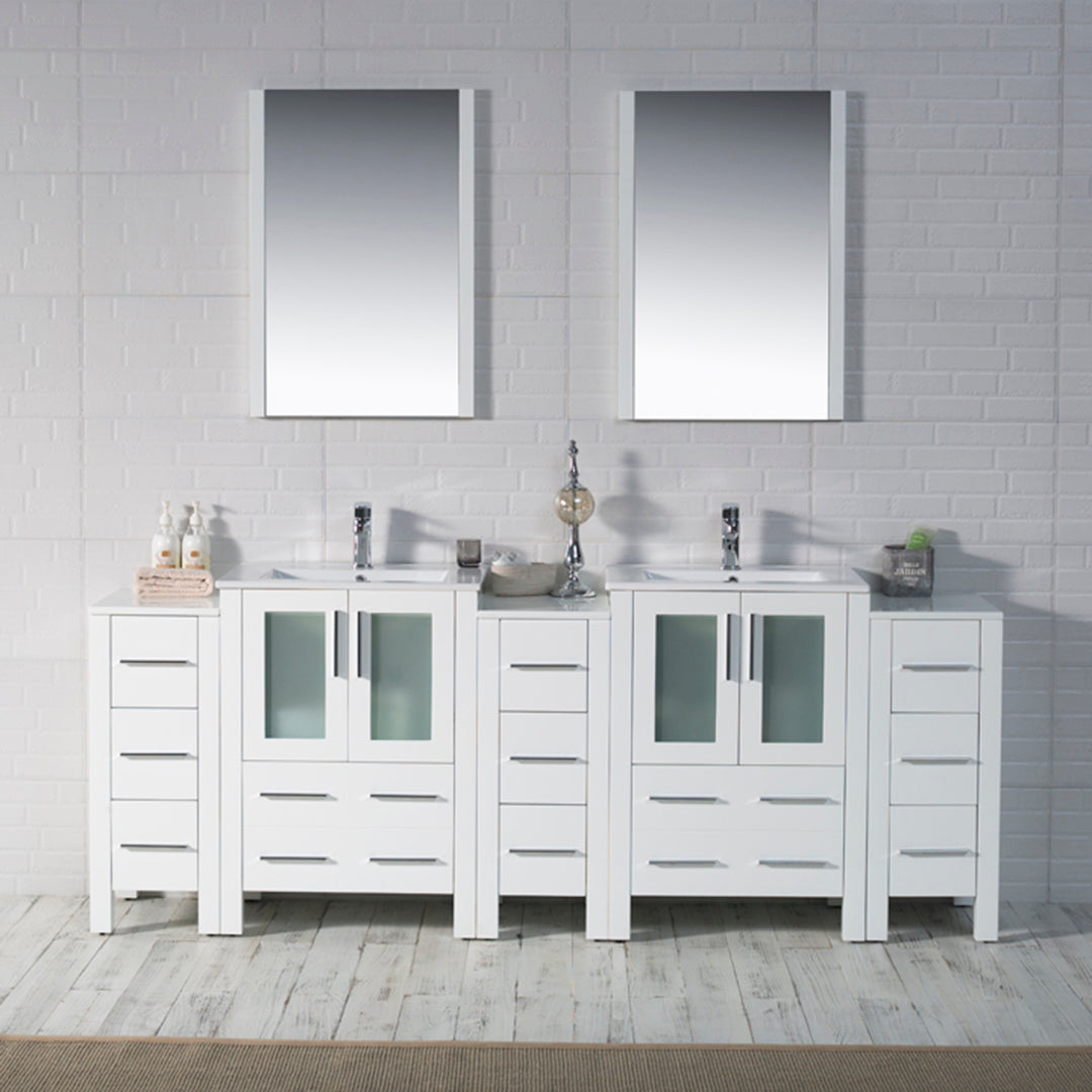 Sydney 84 Inch Vanity with Side Cabinet - Shop at Home Craft Studio - 1
