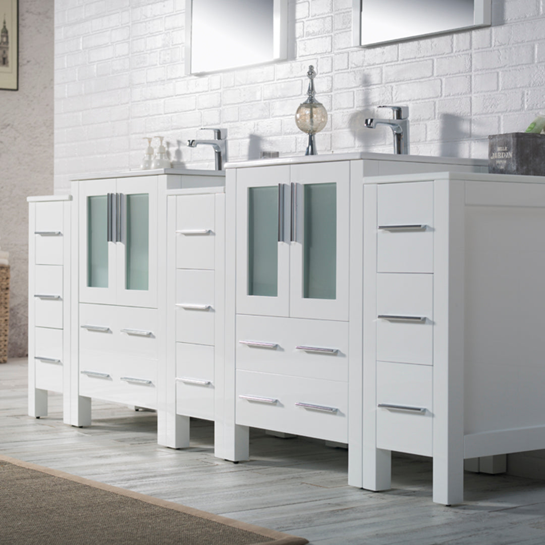 Sydney 84 Inch Vanity with Side Cabinet - Shop at Home Craft Studio - 6