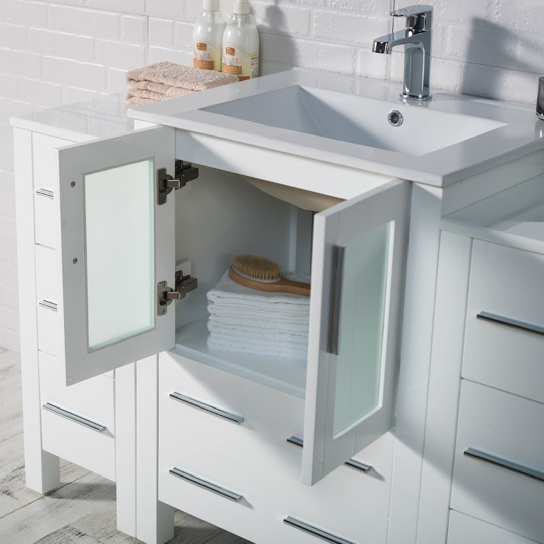Sydney 84 Inch Vanity with Side Cabinet - Shop at Home Craft Studio - 7