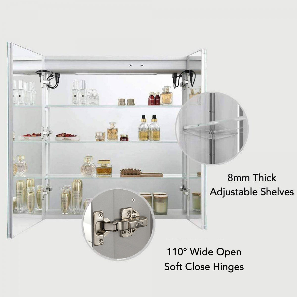Vega – 30 Inches LED Medicine Cabinet - Shop at Home Craft Studio - 9