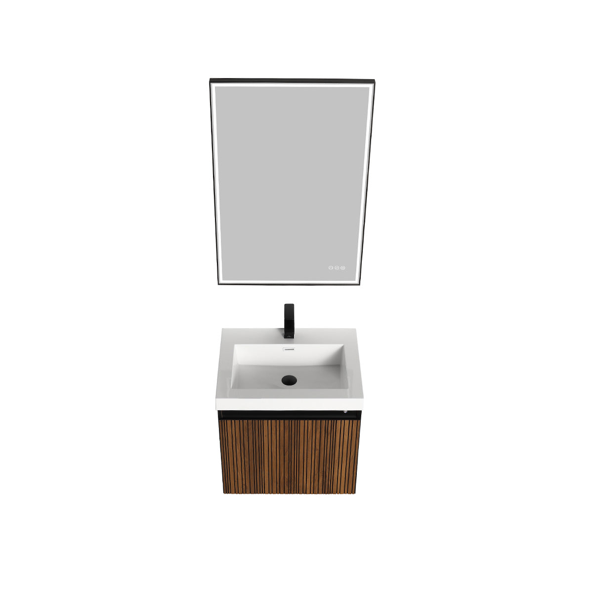 Lille – 24 Inch Vanity – Brown Walnut Strip