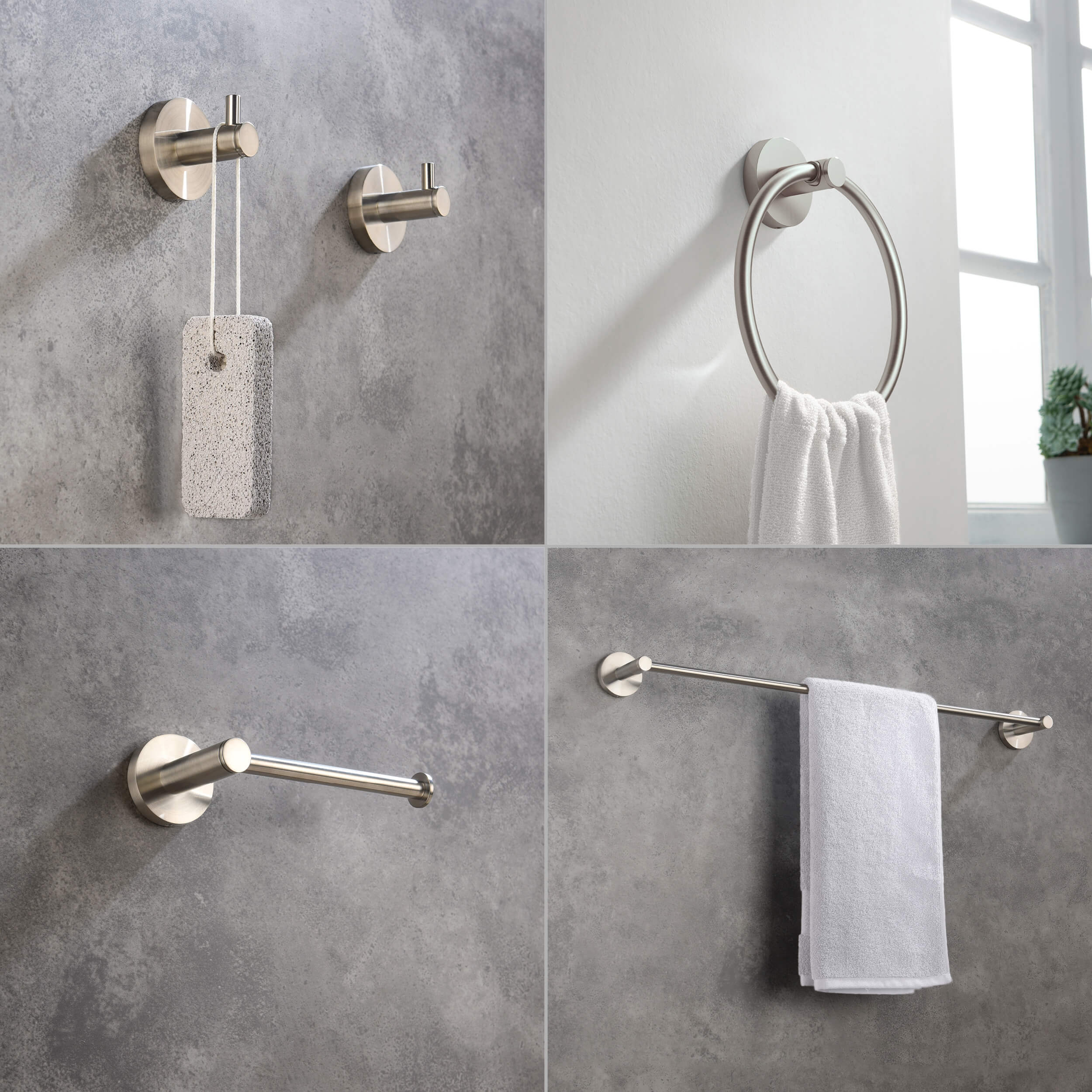 Halo 5-Piece Bathroom Hardware Set - C-CBA14-5-1