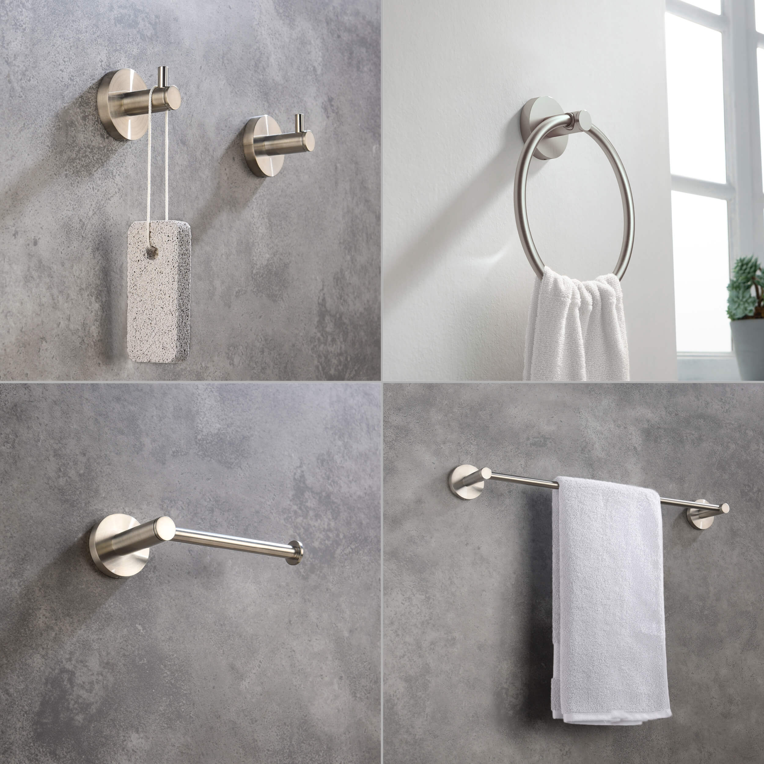 Halo 5-Piece Bathroom Hardware Set - C-CBA14-5-3