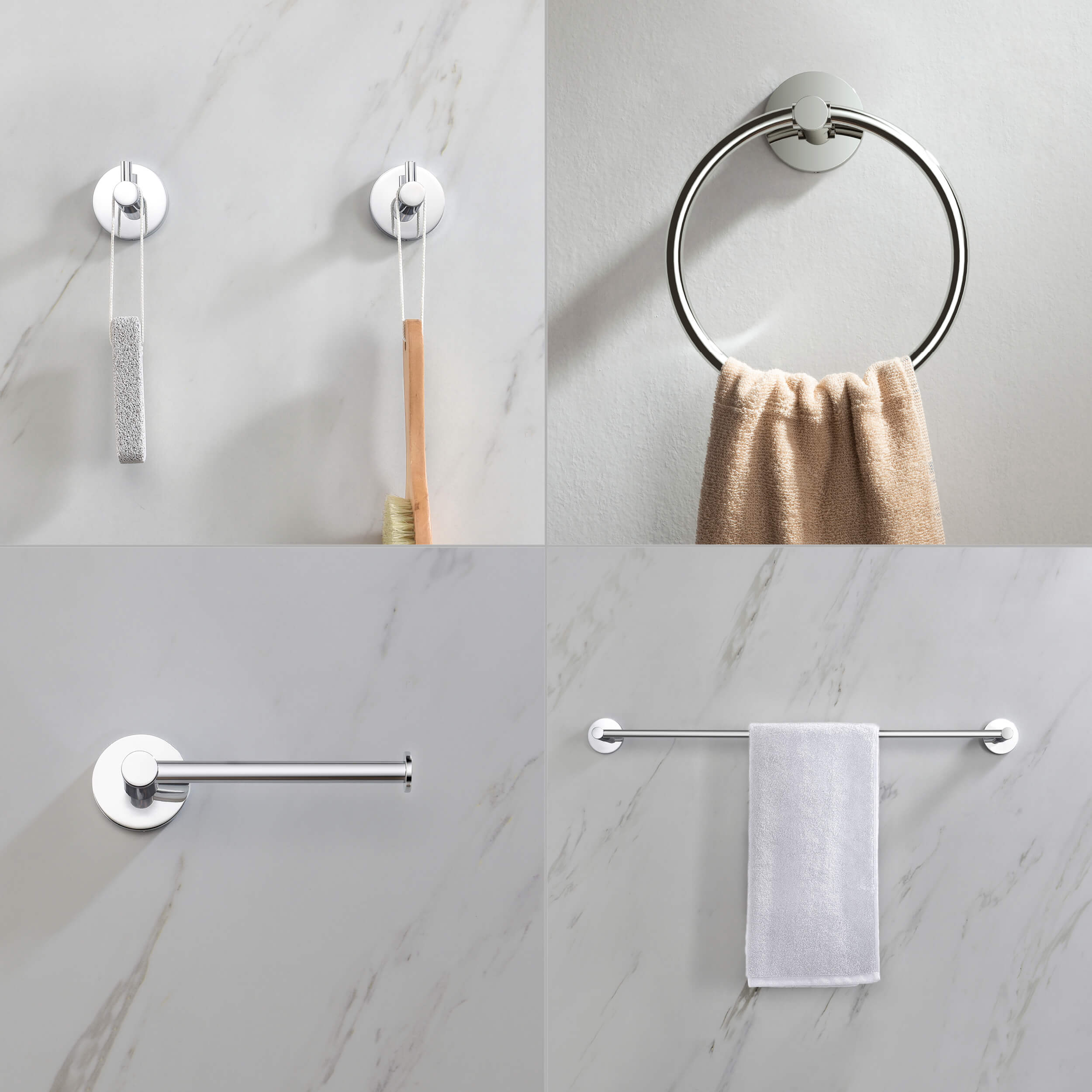 Halo 5-Piece Bathroom Hardware Set - C-CBA14-5-1