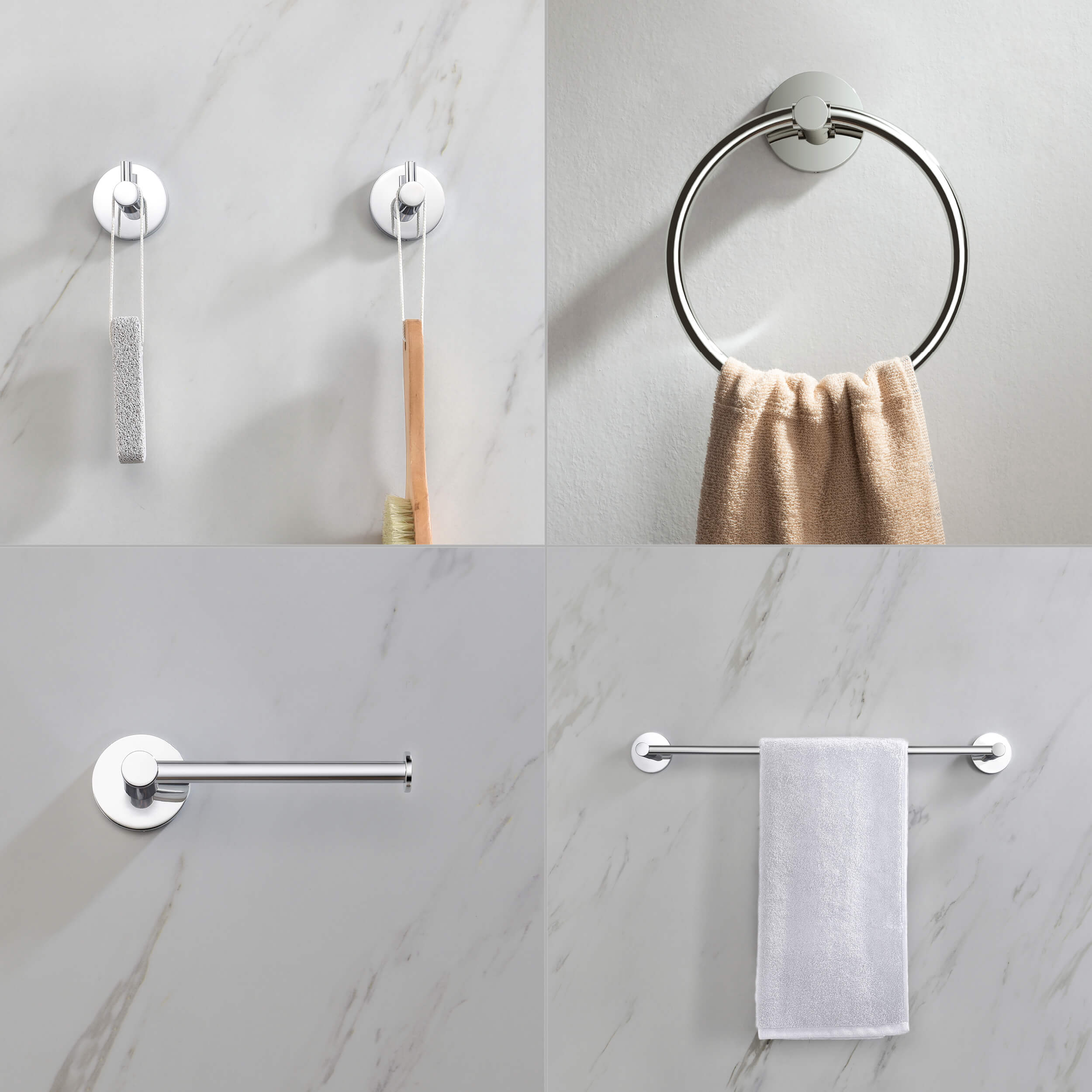 Halo 5-Piece Bathroom Hardware Set - C-CBA14-5-3